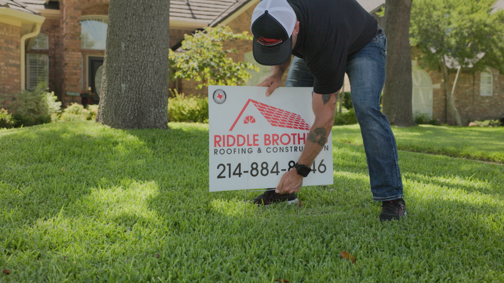 Riddle Brothers Roofing provides yard signs and anti-soliciting stickers to keep storm-chasers away from your home.