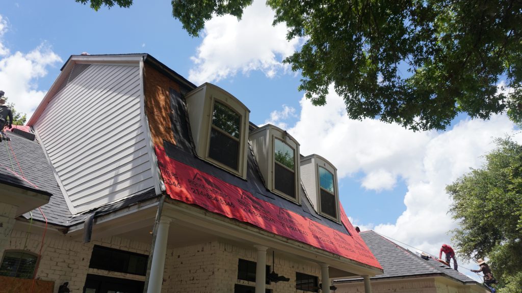 Riddle Brothers Roofing replacing a roof in Rowlett, Texas